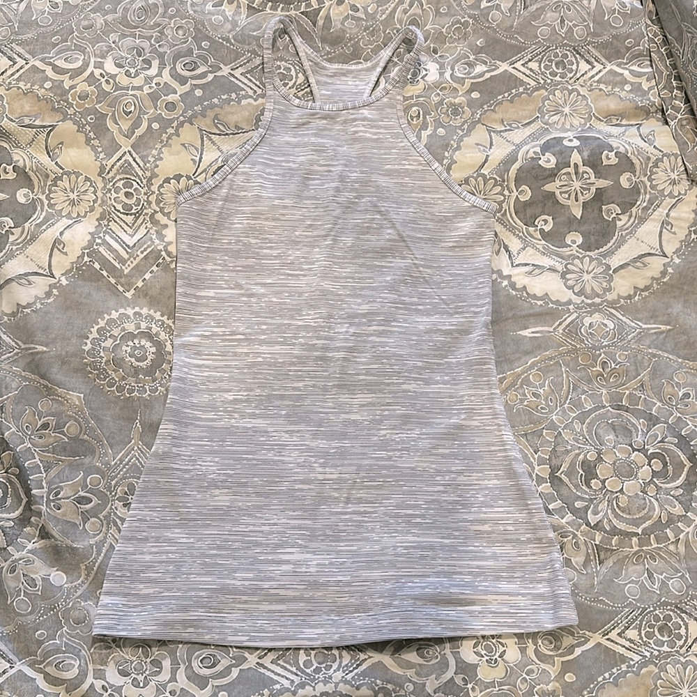 Grey laser stripe lululemon muscle tank
